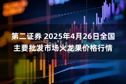 第二证券 2025年4月26日全国主要批发市场火龙果价格行情