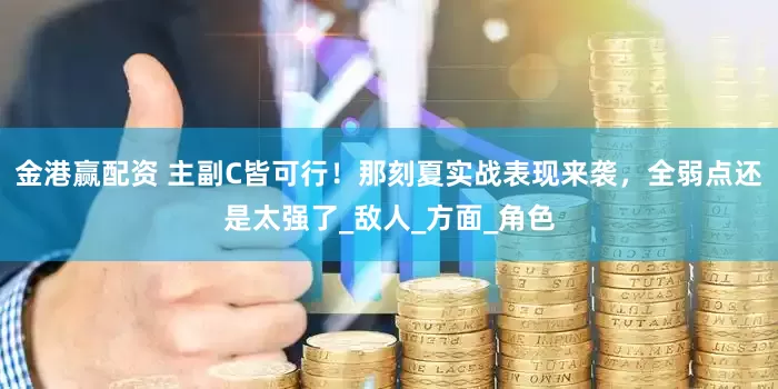 金港赢配资 主副C皆可行！那刻夏实战表现来袭，全弱点还是太强了_敌人_方面_角色